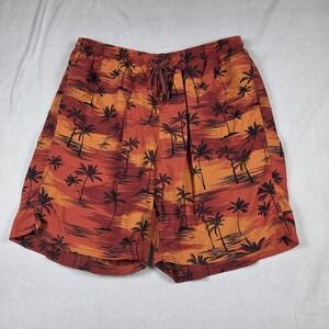 Saxx 2n1 Shorts Cannonball Men's 2XL Long Orange Hawaiian Tropical Beach